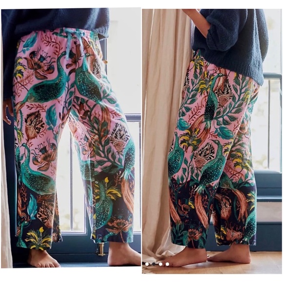 Anthropologie Other - Raphael Balme x Anthropologie Peacock Flannel Sleep Pants